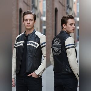 HARLEY-DAVIDSON GENUINE LEATHER MOTOR JACKET‎ (UNISEX)